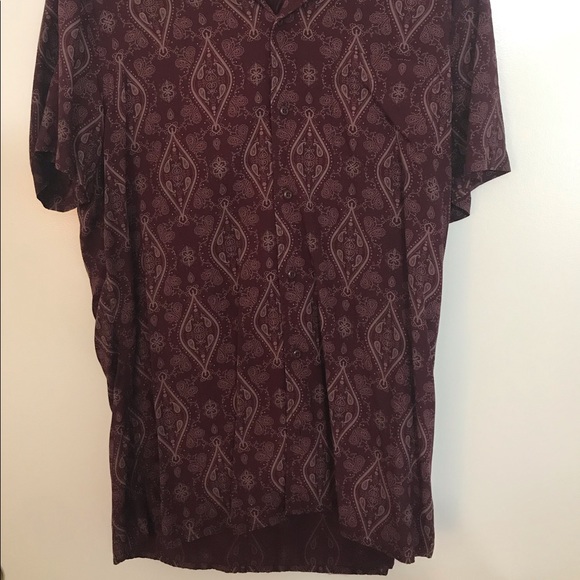The Rail Men’s XL Long Fitted Button Down Maroon - Picture 3 of 4